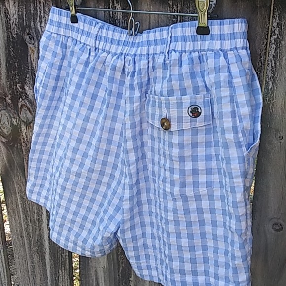 Southern Proper Blue and White Plaid Shorts Size L - Picture 6 of 6